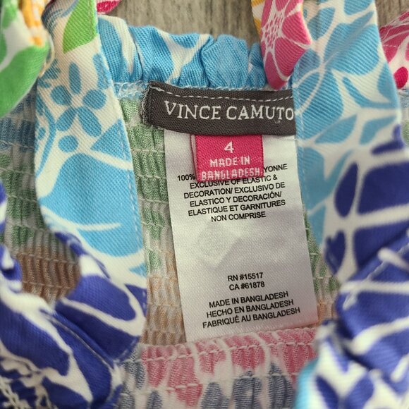 Vince Camuto NWT girls spaghetti strap multi colored long summer dress size 4 - Picture 8 of 10